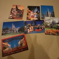 ディズニー　ポストカード　レトロ