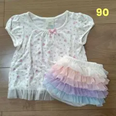【90サイズ】ジェラートピケベビー　Tシャツ、ブルマのサムネイル