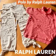 ⭐️【希少シルク100%】RALPH LAUREN カーゴパンツ＋ポロシャツY2K