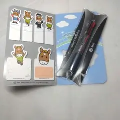 JRA 4色ボールペン＆スティックメモ