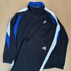 adidas ジャージセット 黒/青/白
