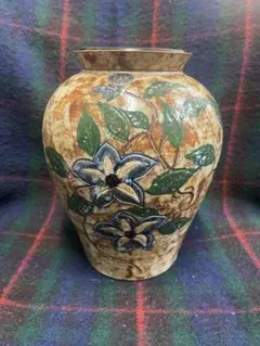 有田焼 光風窯 特撰 花瓶 花器 花柄 陶器 壺 立体装飾 フラワーベース