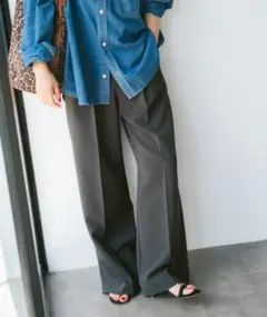 スピックアンドスパン ダブルクロスツータックパンツ サイズ38