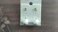 ホワイト　ゴールド　星柄　ピアス　白　アクセサリー