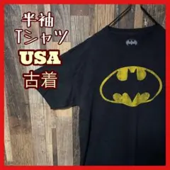 プリント バットマン 映画 L メンズ USA古着 ブラック 半袖 Tシャツ