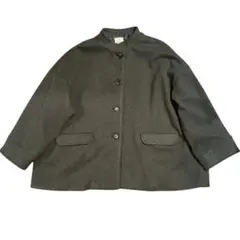 Samansa Mos2ダークグレー オーバーサイズジャケット F