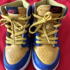 NIKE 青/黄 ハイカットスニーカー