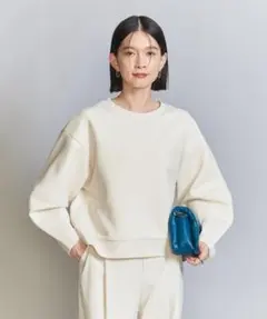 美品BEAUTY&YOUTH UNITED ARROWS ステッチプルオーバー白