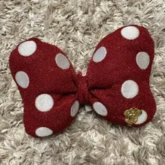 ディズニー ミニーマウス 赤い水玉 リボン ヘアゴム