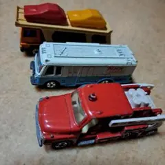 トミカ NHK中継車 消防車 キャリアカー 3台セット
