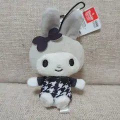 マイメロディー　マスコット　キーホルダー　モノクロ　キャラクターグッズ