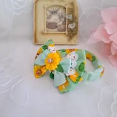 短毛シュシュパステルグリーン(ひまわり)わんちゃん猫ちゃん用 短毛シュシュパステルグリーン(ひまわり)わんちゃん猫ちゃん用 - メルカリ