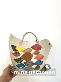 Mina perhonen ハンドメイド バッグ 花柄と鳥模様 ずっとずっと一緒に過ごしたい、ミナペルホネンのトリバッグ
