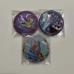 ディズニー刺繍缶バッジ⭐︎アラジン⭐︎ダンボ⭐︎ピノキオ