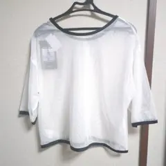 [新品]しまむら×RAFRAF パイピング シースルーTシャツのサムネイル