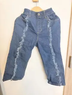 フリンジデザイン デニムパンツ ロングパンツのサムネイル