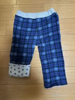 ミキハウス　ホットビスケッツ チェック柄パンツ 90cm 折り返し