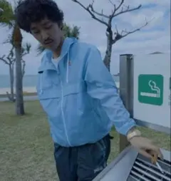 【新品・未使用】上杉柊平着用　k-way ナイロンジャケット L 水色