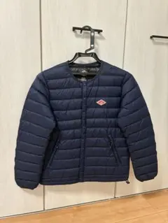 DANTON インナーダウンジャケットネイビー38紺色ノーカラ - メルカリ