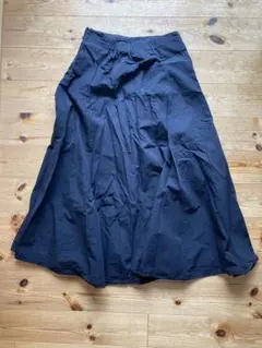 黒 フレアスカート ゴムウエスト