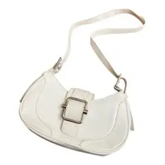 【美品】バックル ショルダーバッグ Y2K 韓国 アイボリー ホワイト