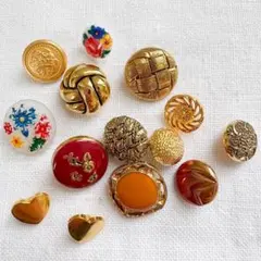 ヴィンテージボタンセット14個セット