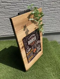 Ａ型看板　レトロ　かっこいい　ヴィンテージ　米杉　レトロ　大きいＳＬＬ おまけ