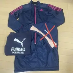 adidasサッカーベンチコート・PUMAパーカー　150cm