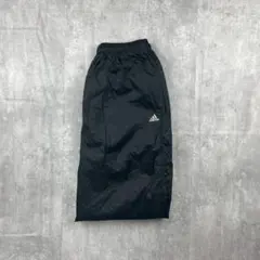 adidas アディダス ナイロンパンツ ブラック ホワイト　トラックパンツ