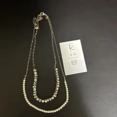 組曲 2連ネックレス　パール×ストーンのサムネイル
