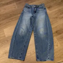 ライトブルーデニム ワイドレッグパンツ　股下70㎝