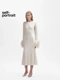 Self portraitロングドレスuk8 定価10万以上