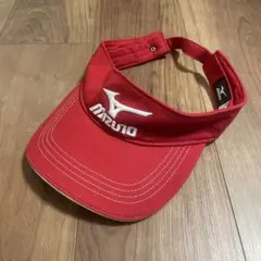 MIZUNO ミズノ サンバイザー レッド ゴルフ