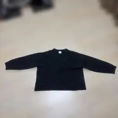 ビーズ装飾ダークグレー長袖ニット　H&M