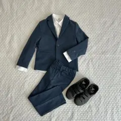 入学式 ZARAスーツ adidas スニーカー H&Mシャツ3点セット