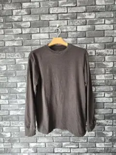 【美品】ユニクロ　ヒートテック 長袖カットソー ブラウン Lサイズ ユニクロU