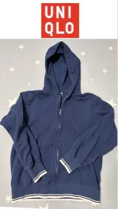 UNIQLO ネイビー フルジップ パーカー