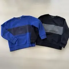 BEBE トレーナー　男の子　130サイズ　2点　青、黒　ダンボール素材