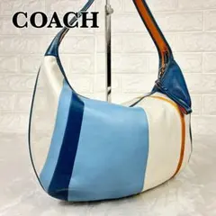 COACH コーチ ワンショルダーバッグ ホーボー レザー マルチカラー