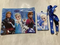 アナと雪の女王 ビニールポーチ・パスケース・ストラップセット
