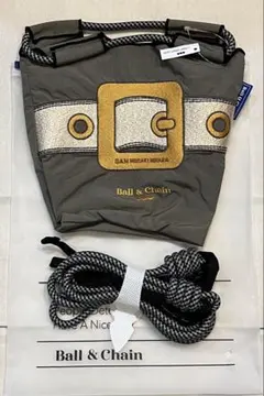 新品・未使用☆ ボールアンドチェーン　バックルデザイン　ミニショルダー　グレー