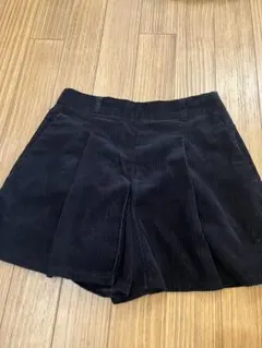 GU 黒 コーデュロイ ショートパンツ M