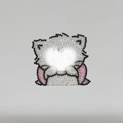 ストーンデコ うちわ パーツ ねこ