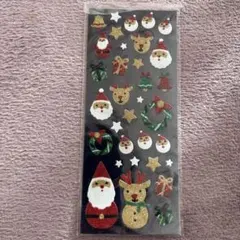 クリスマス グリッターシールセット