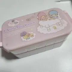 レア リトルツインスターズ 2段 ランチ ボックス ケース 箸付き 2010年
