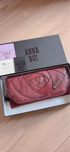 ANNA SUI ローズハート 長財布 パープル ラベンダー 蝶 未使用新品
