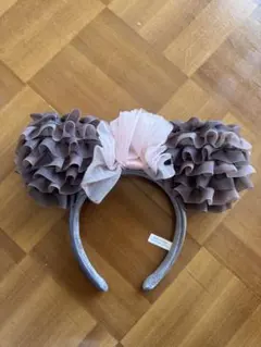 ディズニー フリル付きカチューシャ ブラウン・ピンク