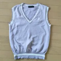 Cupop 薄紫 Vネック スクールニットベスト