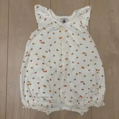 PETIT BATEAU みかん柄ロンパース　半袖　6M/67cm