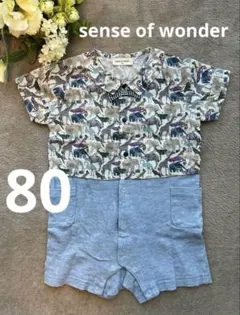 美品　センスオブワンダー 80 リバティ　ロンパース　半袖